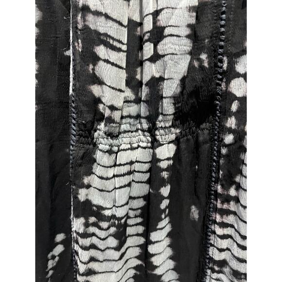 Rungolee Women's Fairy Black Crepe Silk Tie Dye Dress - Small - Picture 6 of 9